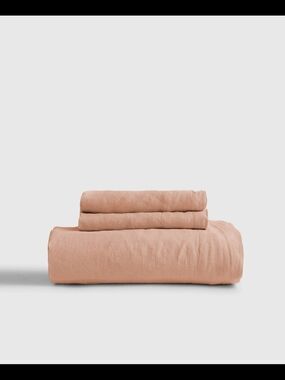 Quince Linen 3 Pc Sheet Set Fair Condition, CalKing, Desert Sunset